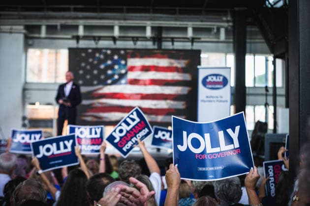 August 17, 2026, Tampa, Florida, USA: Democratic gubernatorial candidate DAVID JOLLY holds a final primary campaign rally at 1920 in Historic Ybor City just one day ahead of the elections in what will decide the Democratic nominee for the governors race. Tampa USA - ZUMAd256 20260817_znp_d256_029 Copyright: xDavexDeckerx