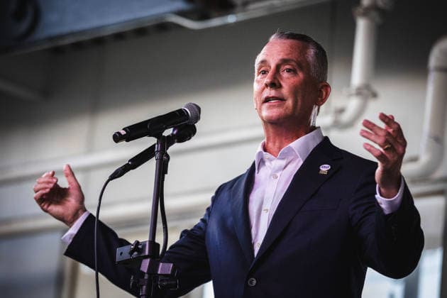 August 17, 2026, Tampa, Florida, USA: Democratic gubernatorial candidate DAVID JOLLY holds a final primary campaign rally at 1920 in Historic Ybor City just one day ahead of the elections in what will decide the Democratic nominee for the governors race. Tampa USA - ZUMAd256 20260817_znp_d256_040 Copyright: xDavexDeckerx