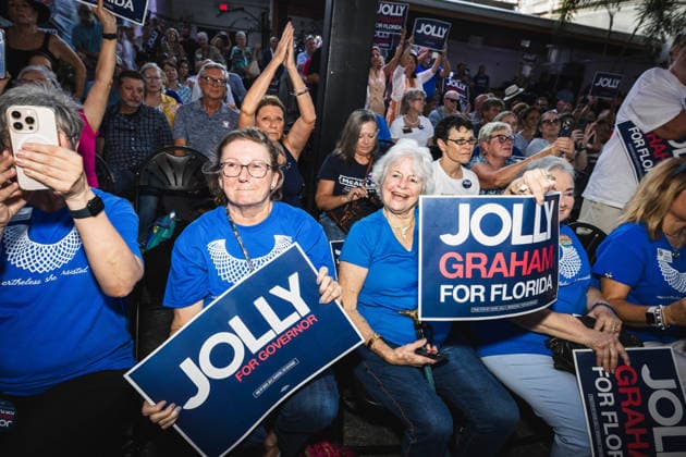 August 17, 2026, Tampa, Florida, USA: Democratic gubernatorial candidate DAVID JOLLY holds a final primary campaign rally at 1920 in Historic Ybor City just one day ahead of the elections in what will decide the Democratic nominee for the governors race. Tampa USA - ZUMAd256 20260817_znp_d256_042 Copyright: xDavexDeckerx