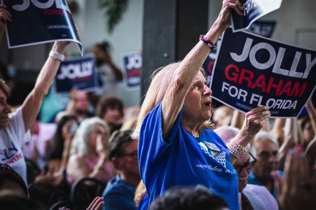 August 17, 2026, Tampa, Florida, USA: Democratic gubernatorial candidate DAVID JOLLY holds a final primary campaign rally at 1920 in Historic Ybor City just one day ahead of the elections in what will decide the Democratic nominee for the governors race. Tampa USA - ZUMAd256 20260817_znp_d256_046 Copyright: xDavexDeckerx