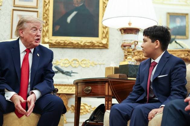 DC: President Donald Trump hosts Lifeguard Ryder Williams in the Oval Office United States President Donald J Trump hosts Lifeguard Ryder Williams in the Oval Office of the White House in Washington, DC on August 17, 2026. Ryder Williams, a 16-year-old lifeguard, saved the life of 10-year-old Nathaniel Rai at Seabright Beach in Santa Cruz, California, on July 25. Credit: CNP AdMedia. 18 Aug 2026 Pictured: Trump. Photo credit: AdMedia MEGA TheMegaAgency.com sales@mega.global  Copyright: xThexMegaxAgencyxAdMediax xMEGAx