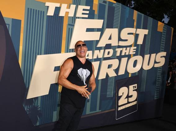 The Fast And Furious 25th Anniversary Screening in Los Angeles The Fast And Furious 25th Anniversary Screening at Directors Village Theater in Westwood, California on 8 17 26. 17 Aug 2026 Pictured: Vin Diesel. Photo credit: River MEGA TheMegaAgency.com sales@mega.global  Copyright: xThexMegaxAgencyxRiverx xMEGAx