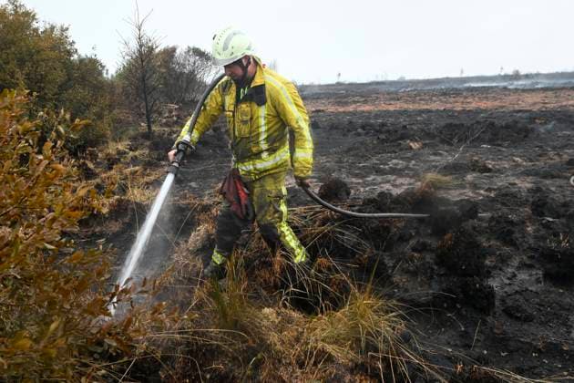 Fire in the Belgian High Fens 18 08 2026 FAGNES, BELGIUM - AUGUST 18 : Fire in the Belgian High Fens «The worst fire in Belgium s history» on August 18, 2026 in Fagnes, Belgium, 18 08 2026 Hautes Fagnes Belgium  Copyright: xDidierxLebrunx