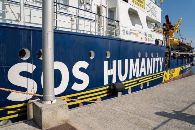 August 18, 2026, Ravenna, Italy: RAVENNA, ITALY Ã¢â‚¬ AUGUST 18, 2026: The Humanity 1, a search-and-rescue vessel operated by German NGO SOS Humanity, arrives at the port of Ravenna, Italy, on August 18, 2026, carrying 73 migrants rescued in the central Mediterranean between Malta and Lampedusa. According to SOS Humanity, those rescued include 17 minors and five women. Italian authorities designated Ravenna as the vessel s port of disembarkation. The arrival marks the city s 28th migrant disembarkation since December 2022 and its fourth in 2026. Ravenna Italy - ZUMAq101 20260818_zna_q101_017 Copyright: xSilviaxCasadeix