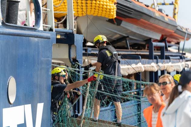 August 18, 2026, Ravenna, Italy: RAVENNA, ITALY Ã¢â‚¬ AUGUST 18, 2026: The Humanity 1, a search-and-rescue vessel operated by German NGO SOS Humanity, arrives at the port of Ravenna, Italy, on August 18, 2026, carrying 73 migrants rescued in the central Mediterranean between Malta and Lampedusa. According to SOS Humanity, those rescued include 17 minors and five women. Italian authorities designated Ravenna as the vessel s port of disembarkation. The arrival marks the city s 28th migrant disembarkation since December 2022 and its fourth in 2026. Ravenna Italy - ZUMAq101 20260818_zna_q101_018 Copyright: xSilviaxCasadeix