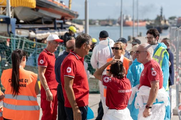 Humanity 1 arrives in Ravenna with 73 migrants rescued in Mediterranean RAVENNA, ITALY AUGUST 18, 2026: The Humanity 1, a search-and-rescue vessel operated by German NGO SOS Humanity, arrives at the port of Ravenna, Italy, on August 18, 2026, carrying 73 migrants rescued in the central Mediterranean between Malta and Lampedusa. According to SOS Humanity, those rescued include 17 minors and five women. Italian authorities designated Ravenna as the vessel s port of disembarkation. The arrival marks the city s 28th migrant disembarkation since December 2022 and its fourth in 2026. Ravenna Italy Copyright: x xSilviaxCasadeix xJNAxPressx