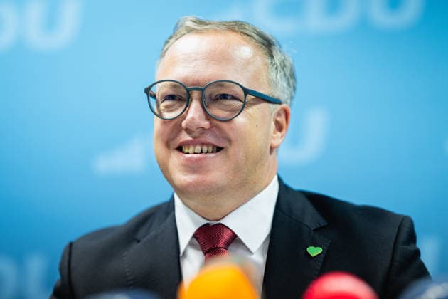 PRESSEKONFERENZ CDU THÜRINGEN ERFURT 18. August 2026 - Erfurt: Der Thüringer Ministerpräsident Mario Voigt und CDU-Generalsekretär Niklas Waßmann gaben am 18. August 2026 eine Pressekonferenz in der Landesgeschäftsstelle der CDU Thüringen. *** PRESS CONFERENCE: CDU THURINGIA, ERFURT, August 18, 2026 Erfurt: Thuringia’s Minister President Mario Voigt and CDU Secretary General Niklas Waßmann held a press conference on August 18, 2026, at the CDU Thuringia state headquarters