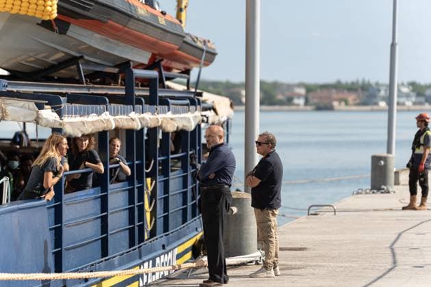 August 18, 2026, Ravenna, Italy: RAVENNA, ITALY Ã¢â‚¬ AUGUST 18, 2026: The Humanity 1, a search-and-rescue vessel operated by German NGO SOS Humanity, arrives at the port of Ravenna, Italy, on August 18, 2026, carrying 73 migrants rescued in the central Mediterranean between Malta and Lampedusa. According to SOS Humanity, those rescued include 17 minors and five women. Italian authorities designated Ravenna as the vessel s port of disembarkation. The arrival marks the city s 28th migrant disembarkation since December 2022 and its fourth in 2026. Ravenna Italy - ZUMAq101 20260818_zna_q101_024 Copyright: xSilviaxCasadeix