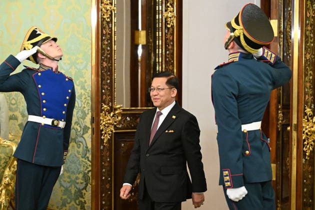 News Bilder des Tages RUSSIA, MOSCOW - AUGUST 18, 2026: Min Aung Hlaing, President of Myanmar, arrives for a meeting with his counterpart Vladimir Putin of Russia at the Moscow Kremlin Moscow Russia  - ZUMAt113 20260818_zaa_t113_538 Copyright: xAlexeixNikolskyx