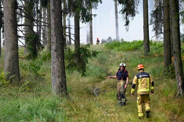 Fire in the Belgian High Fens 18 08 2026 FAGNES, BELGIUM - AUGUST 18 : Fire in the Belgian High Fens «The worst fire in Belgium s history» on August 18, 2026 in Fagnes, Belgium, 18 08 2026 Hautes Fagnes Belgium  Copyright: xDidierxLebrunx