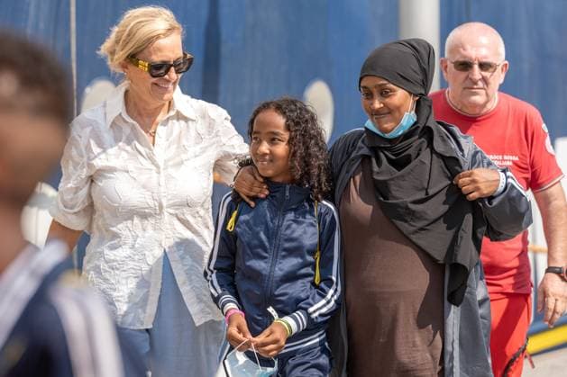 August 18, 2026, Ravenna, Italy: RAVENNA, ITALY Ã¢â‚¬ AUGUST 18, 2026: The Humanity 1 enters the port of Ravenna on August 18, 2026, with 73 people rescued in the central Mediterranean aboard, after Italian authorities assigned the northern Adriatic city as its port of disembarkation. The group includes 17 minors and five women. The arrival represents RavennaÃ¢â‚¬â ¢s fourth migrant disembarkation of 2026 and the 28th since the city began receiving rescue vessels in December 2022. Ravenna Italy  - ZUMAq101 20260818_zna_q101_032 Copyright: xSilviaxCasadeix