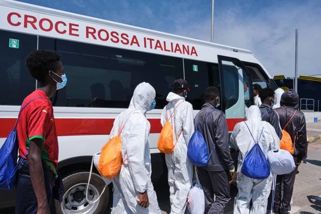 August 18, 2026, Marina Di Ravenna, Italy: MARINA DI RAVENNA, ITALY Ã¢â‚¬ AUGUST 18, 2026: The Humanity 1, a search-and-rescue vessel operated by German NGO SOS Humanity, docks at the port of Marina di Ravenna, Italy, on August 18, 2026, carrying 73 migrants rescued in the Mediterranean Sea during two operations on August 8 and 13. The group, mainly from Sudan and also including people from Somalia and South Sudan, included 17 minors. Marina Di Ravenna Italy - ZUMAq101 20260818_zna_q101_060 Copyright: xLorenzoxPasinix