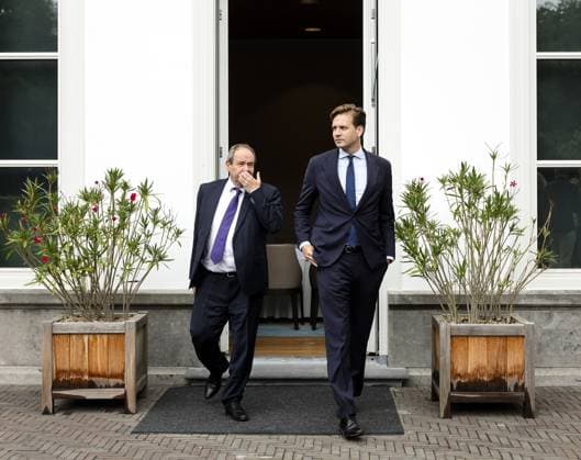 THE HAGUE - Hans Vijlbrief, Minister of Social Affairs and Employment, and Vincent Karremans, Minister of Infrastructure and Water Management, following an informal meeting at the Catshuis in preparation for the upcoming political year. REMKO DE WAAL ANP netherlands out - belgium out  Copyright: xx x565750815x originalFilename: 565750815.jpg