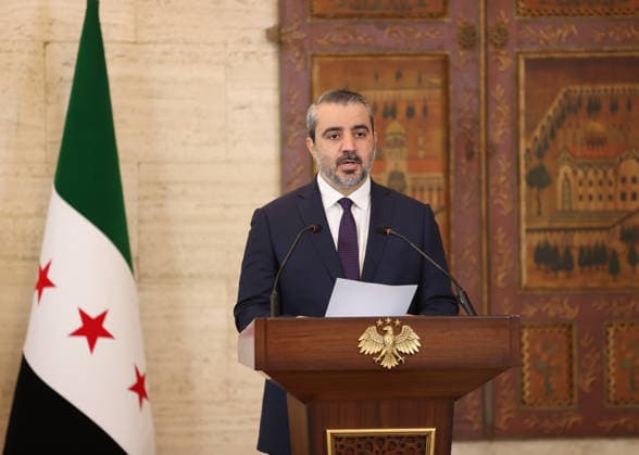 Asaad Hassan al-Shaibani - Mariano Grossi joint press conference in Damascus DAMASCUS, SYRIA - AUGUST 18: Syrian Foreign Minister Asaad Hassan al-Shaibani and International Atomic Energy Agency (IAEA) Director General Rafael Mariano Grossi (not seen) hold a joint press conference in Damascus, Syria on August 18, 2026. Izz Aldien Alqasem Anadolu Damascus Syria. Editorial use only. Please get in touch for any other usage.  Copyright: x2026xAnadoluxIzzxAldienxAlqasemx