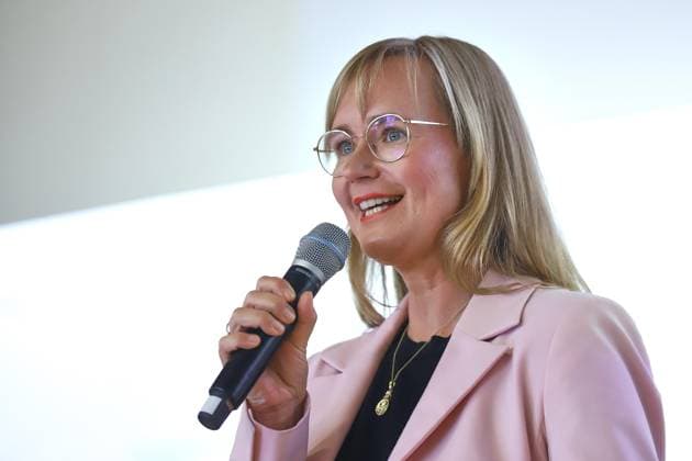 Halle (Saale), Sachsen-Anhalt, Deutschland, 18.08.2026: Leibniz-Institut für Agrarentwicklung in Transformationsökonomien (IAMO): IHK-Wahldialog: Eva von Angern (Linke) *** Halle-Saale, Saxony-Anhalt, Germany, August 18, 2026 Leibniz Institute for Agricultural Development in Transition Economies (IAMO), IHK Election Forum, Eva von Angern, The Left Copyright: xdtsxNachrichtenagenturx dts_130394