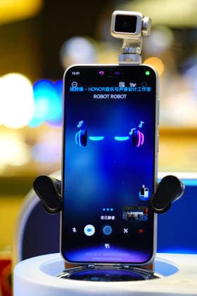 BEIJING, CHINA - AUGUST 18: A general view shows the Honor Robot Phone on August 18, 2026 in Beijing, China. The device is marketed as the world s first robot phone and has officially launched for sale.  Copyright: xVCGx 111660704529