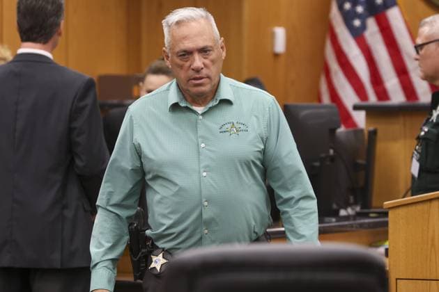 August 18, 2026, Brooksville, Florida, USA: Hernando County Sheriff s Detective George Loydgren attends proceedings in the trial of Jeffrey Crum on Tuesday, Aug. 18, 2026, at the Hernando County Courthouse in Brooksville. Crum is charged in the 1993 killing of 12-year-old Jennifer Odom, a case that remained unsolved for decades. Prosecutors are seeking the death penalty. Brooksville USA - ZUMAs70_ 20260818_zan_s70_053 Copyright: xDouglasxR.xCliffordx