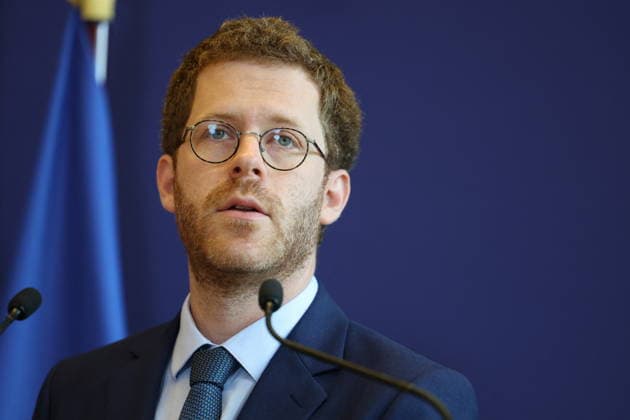 Press conference following the cyberattack targeting France tax authority - Paris France’s junior Minister for Public Accounts David Amiel delivers a press conference on the State s response following the cyberattack targeting France s tax authority, the Directorate General of Public Finances (Direction generale des Finances Publiques - DGFiP) at Bercy, France s Economy and Finance Ministry in Paris on August 18, 2026. Photo by Raphael Lafargue ABACAPRESS.COM Paris France  Copyright: xLafarguexRaphael ABACAx