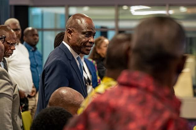 Martin Madidi Fayulu pictured during a press conference, in Brussels, on Tuesday 18 August 2026. Martin Madidi Fayulu is a politician from the Democratic Republic of the Congo (DRC). He leads the opposition party ECiDÃ .  EMILExWINDAL 183704344