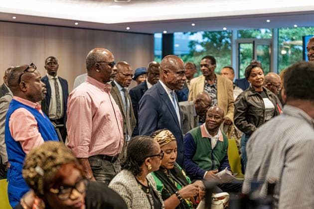 Martin Madidi Fayulu pictured during a press conference, in Brussels, on Tuesday 18 August 2026. Martin Madidi Fayulu is a politician from the Democratic Republic of the Congo (DRC). He leads the opposition party ECiDÃ .  EMILExWINDAL 183704356