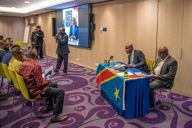 Martin Madidi Fayulu pictured during a press conference, in Brussels, on Tuesday 18 August 2026. Martin Madidi Fayulu is a politician from the Democratic Republic of the Congo (DRC). He leads the opposition party ECiDÃ .  EMILExWINDAL 183704917