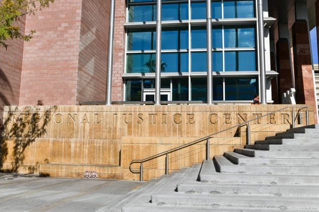 NEW YORK, NY- AUGUST 18: View of the Clark County District Court in the Regional Justice Center in Las Vegas, Nevada during the Tupac Shakur murder trial at on August 18, 2026. Copyright: xDeeCeexCarterx