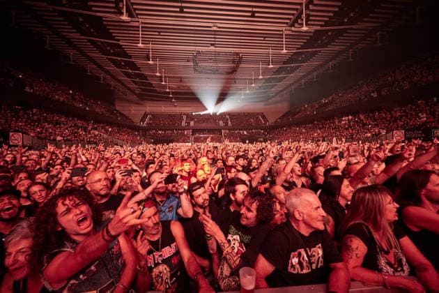Judas Priest Concert in Pamplona The band Judas Priest during their concert at the Navarra Arena on August 18, 2026, in Pamplona, Navarra, Spain. Judas Priest is a British heavy metal band, formed in Birmingham in the late 1960s and considered one of the genre’s seminal acts. Their sound combines Rob Halford’s high-pitched, powerful vocals with dual guitars, distinctive riffs, and a leather-and-motorcycle aesthetic that helped define the iconography of metal in Spain  Copyright: xEduardoxSanzx 7720230