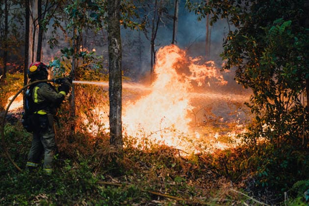 Wildfires in Ponteareas GALICIA, SPAIN - AUGUST 18: Firefighters extinguish wildfires in Ponteareas, Pontevedra, Galicia, Spain on August 18, 2026. Pedro Pascual Garcia Anadolu Galicia Spain. Editorial use only. Please get in touch for any other usage.  Copyright: x2026xAnadoluxPedroxPascualxGarciax