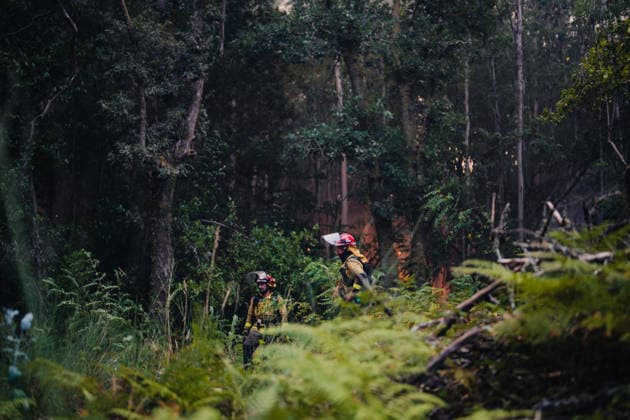 Wildfires in Ponteareas GALICIA, SPAIN - AUGUST 18: Firefighters extinguish wildfires in Ponteareas, Pontevedra, Galicia, Spain on August 18, 2026. Pedro Pascual Garcia Anadolu Galicia Spain. Editorial use only. Please get in touch for any other usage.  Copyright: x2026xAnadoluxPedroxPascualxGarciax