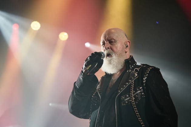Judas Priest Concert in Pamplona The band Judas Priest during their concert at the Navarra Arena on August 18, 2026, in Pamplona, Navarre, Spain. Judas Priest is a British heavy metal band, formed in Birmingham in the late 1960s and considered one of the genre’s seminal acts. Their sound combines Rob Halford’s high-pitched, powerful vocals with twin guitars, distinctive riffs, and a leather-and-motorcycle aesthetic that helped define the iconography of metal in Spain  Copyright: xEduardoxSanzx 7720247