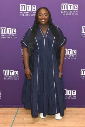 Jocelyn Bioh at the press conference for SCHOOL GIRLS; OR, THE AFRICAN MEAN GIRLS PLAY Press Meet & Greet, Manhattan Theatre Club Studios, New York, NY, August 17, 2026. Photo By: Quoin Pics Everett Collection SCHOOL GIRLS; OR, THE AFRICAN MEAN GIRLS PLAY Press Meet & Greet PUBLICATIONXNOTxINxCANxCHNxFRAxITAxJPNxNORxPOLxRUSxESPxUKxUSA