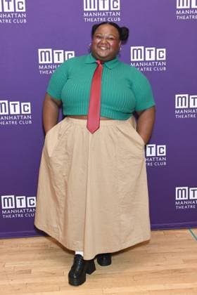 Erin Morton at the press conference for SCHOOL GIRLS; OR, THE AFRICAN MEAN GIRLS PLAY Press Meet & Greet, Manhattan Theatre Club Studios, New York, NY, August 17, 2026. Photo By: Quoin Pics Everett Collection SCHOOL GIRLS; OR, THE AFRICAN MEAN GIRLS PLAY Press Meet & Greet PUBLICATIONXNOTxINxCANxCHNxFRAxITAxJPNxNORxPOLxRUSxESPxUKxUSA