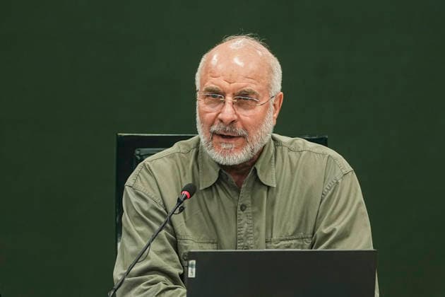 Tehran Iran Virtual Parliament Iranian Parliament Speaker Mohammad Bagher Ghalibaf speaks during a virtual parliamentary session in Tehran, Iran on August 18, 2026. Iran s parliament held the public session remotely under emergency provisions, with 247 lawmakers participating. Tehran Tehran Iran Copyright: xHamedxMalekpourx