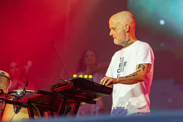 Konzert von Moby auf dem Kunst!Rasen Bonn - 18.08.26 Der US-amerikanische Elektronikmusiker Moby (Richard Melville Hall) beim Open-Air-Live-Auftritt auf dem Kunst!Rasen Bonn. Bonn Gronau Nordrhein-Westfalen Deutschland *** Moby concert at Kunst Rasen Bonn on August 18, 2026. American electronic musician Moby (Richard Melville Hall) performing live at an open-air concert at Kunst Rasen Bonn in Bonn, Gronau, North Rhine-Westphalia, Germany Copyright: xMarcxJohnx