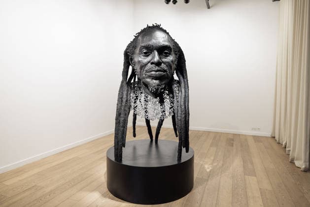 Benjamin Zephaniah sculpture Benjamin Zephaniah sculpture A sculpture of Benjamin Zephaniah by George Triggs is prepared for display at TM Gallery, London as part of a forthcoming exhibition opening 19 August to 30 September. Sculptor George Triggs who is dusting and polishing with bushes Along with Sculptor George Triggs who is dusting and polishing  Copyright: xVickixCouchmanx NINTCHDBPICT001101965415