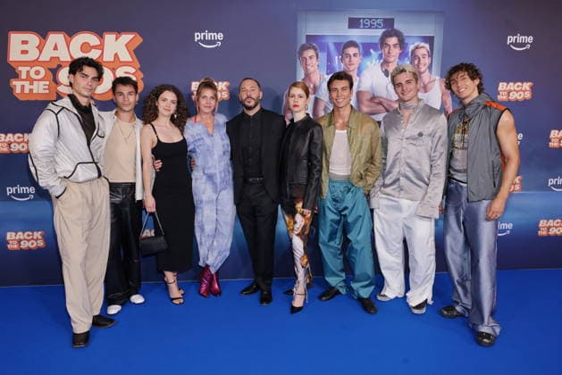 18.08.2026, Jacob Rott, Julien Brown, Anja Pichler, Johanna Bergel, Facundo Scalerandi, Luise Aschenbrenner, Tim Schäcker, Luis Freitag zur Premiere von Back to the 90s, Delphi-Filmpalast, Berlin, Berlin Berlin *** August 18, 2026, Jacob Rott, Julien Brown, Anja Pichler, Johanna Bergel, Facundo Scalerandi, Luise Aschenbrenner, Tim Schäcker, Luis Freitag at the premiere of *Back to the 90s*, Delphi Filmpalast, Berlin, Berlin Berlin