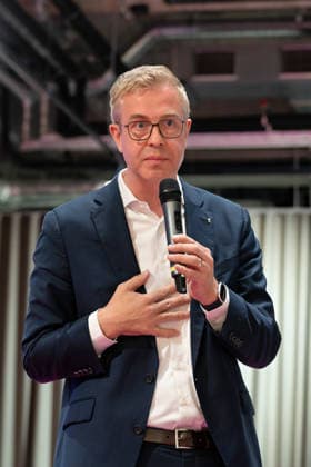 Berlin,18.08.2026,Bitkom Policy Pitch zur Abgeordnetenhauswahl 2026 im Delta Campus Neukölln.Stefan Evers Spitzenkandidat der Berliner CDU für die Wahl zum Abgeordnetenhaus von Berlin 2026 ist vor Ort. *** Berlin, August 18, 2026—Bitkom Policy Pitch for the 2026 Berlin House of Representatives election at Delta Campus Neukölln; Stefan Evers, the Berlin CDU’s top candidate for the 2026 Berlin House of Representatives election, is in attendance.