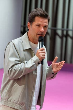 Berlin,18.08.2026,Bitkom Policy Pitch zur Abgeordnetenhauswahl 2026 im Delta Campus Neukölln.Steffen Krach SPITZENKANDIDAT DER SPD BERLIN FÜR DIE ABGEORDNETENÂ­HAUSÂ­WAHL 2026 *** Berlin, August 18, 2026, Bitkom Policy Pitch for the 2026 House of Representatives Election at Delta Campus Neukölln Steffen Krach, SPD Berlin’s Top Candidate for the 2026 House of Representatives Election