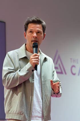 Berlin,18.08.2026,Bitkom Policy Pitch zur Abgeordnetenhauswahl 2026 im Delta Campus Neukölln.Steffen Krach SPITZENKANDIDAT DER SPD BERLIN FÜR DIE ABGEORDNETENÂ­HAUSÂ­WAHL 2026 *** Berlin, August 18, 2026, Bitkom Policy Pitch for the 2026 House of Representatives Election at Delta Campus Neukölln Steffen Krach, SPD Berlin’s Top Candidate for the 2026 House of Representatives Election