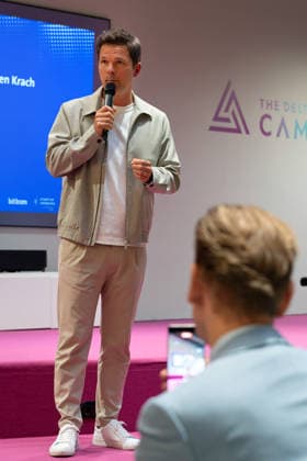 Berlin,18.08.2026,Bitkom Policy Pitch zur Abgeordnetenhauswahl 2026 im Delta Campus Neukölln.Steffen Krach SPITZENKANDIDAT DER SPD BERLIN FÜR DIE ABGEORDNETENÂ­HAUSÂ­WAHL 2026 *** Berlin, August 18, 2026, Bitkom Policy Pitch for the 2026 House of Representatives Election at Delta Campus Neukölln Steffen Krach, SPD Berlin’s Top Candidate for the 2026 House of Representatives Election