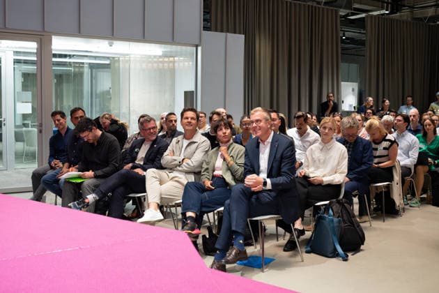 Berlin,18.08.2026,Bitkom Policy Pitch zur Abgeordnetenhauswahl 2026 im Delta Campus Neukölln.Werner Graf,Steffen Krach,Elif Eralp,Stefan Evers *** Berlin, August 18, 2026; Bitkom Policy Pitch for the 2026 House of Representatives election at Delta Campus Neukölln: Werner Graf, Steffen Krach, Elif Eralp, Stefan Evers
