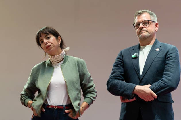 Berlin,18.08.2026,Bitkom Policy Pitch zur Abgeordnetenhauswahl 2026 im Delta Campus Neukölln.Elif Eralp sowie Wener Graf