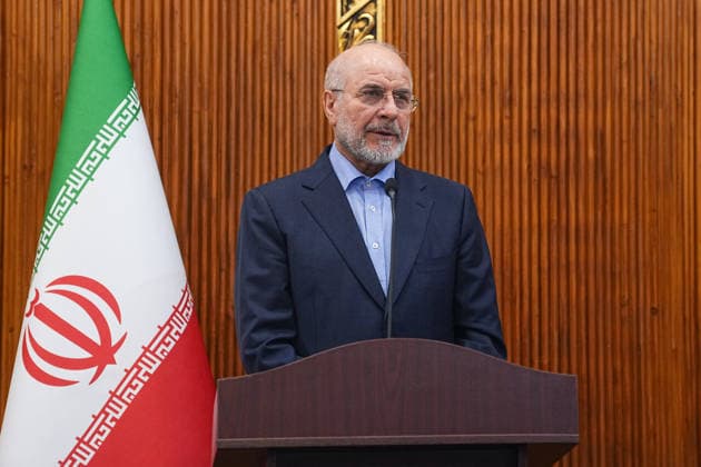 August 19, 2026, Tehran, Iran: Iranian Parliament Speaker MOHAMMAD BAGHER GHALIBAF leaves Mehrabad International Airport for Baghdad, Iraq, in Tehran, Iran, on August 19, 2026. Ghalibaf travelled to Iraq for meetings with Iraqi parliamentary officials and senior political figures, and was seen off by deputy parliament speaker Hamidreza Haji-Babai, presidential parliamentary affairs official Mohsen Esmaeili and IraqÃ¢â‚¬â ¢s ambassador to Tehran, Yasser Abdul-Zahra al-Hajjaj. Tehran Iran - ZUMAi98_ 20260819_zih_i98_006 Copyright: xIcanax