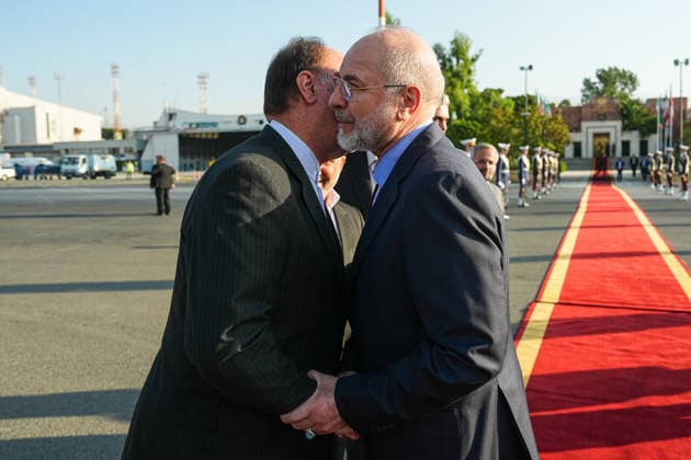 August 19, 2026, Tehran, Iran: Iranian Parliament Speaker MOHAMMAD BAGHER GHALIBAF leaves Mehrabad International Airport for Baghdad, Iraq, in Tehran, Iran, on August 19, 2026. Ghalibaf travelled to Iraq for meetings with Iraqi parliamentary officials and senior political figures, and was seen off by deputy parliament speaker Hamidreza Haji-Babai, presidential parliamentary affairs official Mohsen Esmaeili and IraqÃ¢â‚¬â ¢s ambassador to Tehran, Yasser Abdul-Zahra al-Hajjaj. Tehran Iran - ZUMAi98_ 20260819_zih_i98_008 Copyright: xIcanax