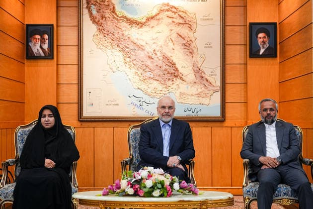 August 19, 2026, Tehran, Iran: Iranian Parliament Speaker MOHAMMAD BAGHER GHALIBAF leaves Mehrabad International Airport for Baghdad, Iraq, in Tehran, Iran, on August 19, 2026. Ghalibaf travelled to Iraq for meetings with Iraqi parliamentary officials and senior political figures, and was seen off by deputy parliament speaker Hamidreza Haji-Babai, presidential parliamentary affairs official Mohsen Esmaeili and IraqÃ¢â‚¬â ¢s ambassador to Tehran, Yasser Abdul-Zahra al-Hajjaj. Tehran Iran - ZUMAi98_ 20260819_zih_i98_013 Copyright: xIcanax