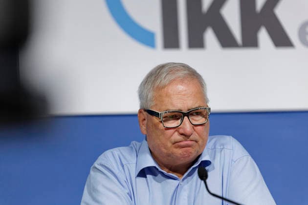 IKK für nachhaltige GKV-Reformen 2026-08-19 Deutschland, Berlin Pressekonferenz des IKK e.V. zur GKV-Finanzierung. Im Bild von links Hans-Jürgen Müller, Vorstandsvorsitzender IKK e.V. - No modelrelease - Nur redaktionelle Verwendung - *** IKK Calls for Sustainable Statutory Health Insurance Reforms August 19, 2026, Germany, Berlin: IKK e.V. press conference on statutory health insurance (GKV) financing. Pictured from left: Hans Jürgen Müller, Chairman of the Board of IKK e.V.