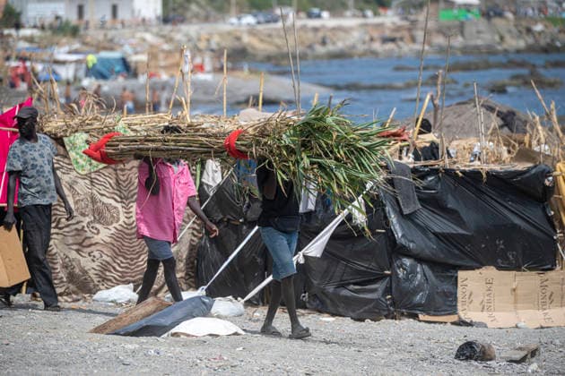 The humanitarian crisis in Ceuta continues. Migrants camped on Trampolín Beach, August 19, 2026, in Ceuta, Spain. Ceuta continues to face a serious humanitarian crisis following the historic mass influx of more than 70,000 migrants who swam across the Tarajal Strait on July 30 and 31. Although the current police deployment and border reinforcement by Moroccan authorities have succeeded in curbing the influx, the autonomous city continues to face a serious humanitarian, health, and security crisis. AUGUST 19, 2026, Spain  Copyright: xMarcosxMorenox 7720977