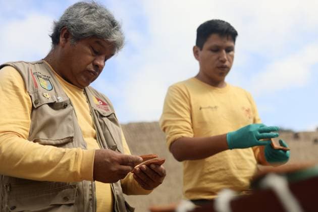 1,400-year-old human remains discovered at Huaca Pucllana in Lima LIMA, PERU - AUGUST 19: Archaeologists work on the excavation of recently discovered skeletal remains at the Huaca Pucllana archaeological site, one of Lima’s main pre-Hispanic landmarks, on August 19, 2026, in Lima, Peru. Klebher Vasquez Anadolu Lima Peru. Editorial use only. Please get in touch for any other usage.  Copyright: x2026xAnadoluxKlebherxVasquezx
