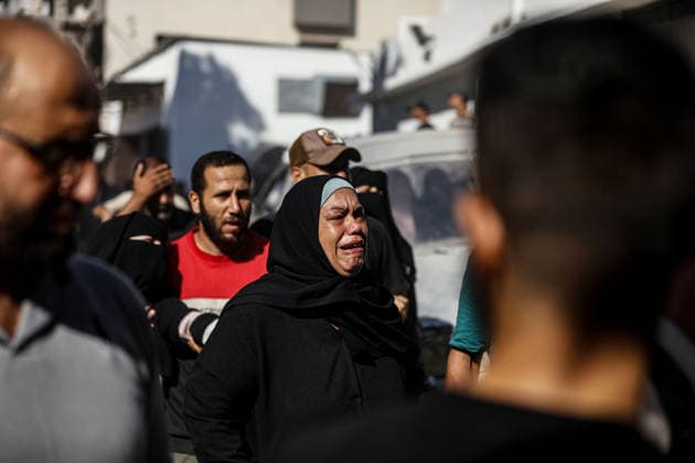 Palestinians Mourn Nine Killed in Israeli Strike in Gaza City Palestinians mourn the bodies of nine Palestinians, including a child, who were killed in an Israeli airstrike that targeted a police headquarters in central Gaza City, during their funeral on August 19, 2026. Medical sources said more than 15 other people were wounded in the strike. Photo by Bilal Osama apaimages Gaza city Gaza Strip Palestinian Territory 190826_Gaza_BO_02(20) Copyright: xapaimagesxBilalxOsamax xapaimagesx