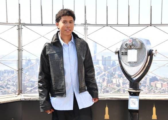 NEW YORK, NY - AUGUST 19: Casey Trotter at the Empire State Building to celebrate the release of Disney™s Camp Rock 3. on August 19, 2026 in New York City. Copyright: xMediaPunchx